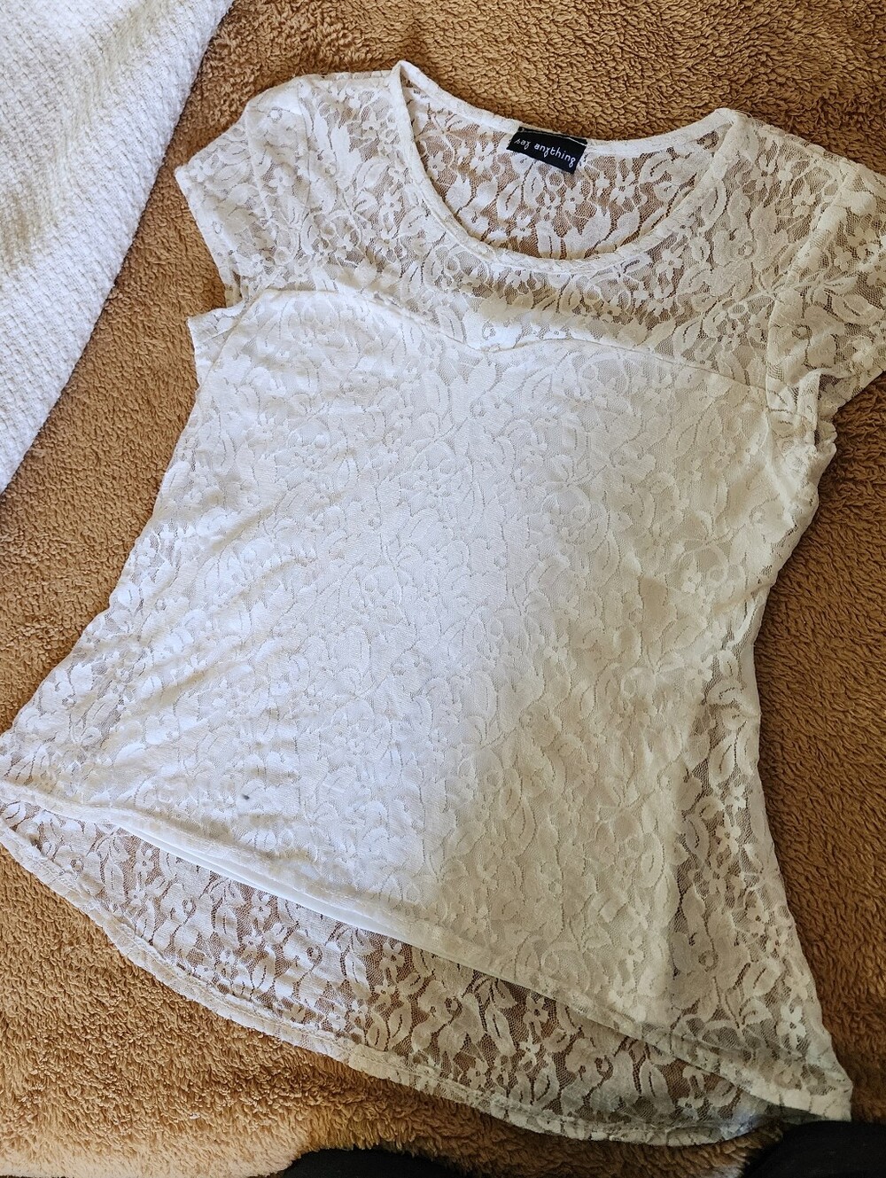 Sheer White Lace Top